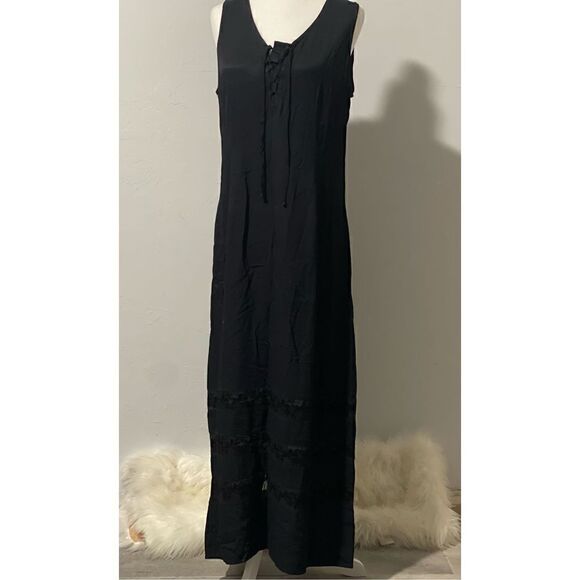 Johnny Was collection Long black maxi dress S - Picture 1 of 7